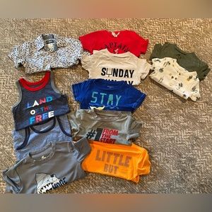 Lot of 18 and 12-18 month shirts and onesies